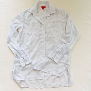 Joe Fresh Womens Top Shirt Button Down White Classic Leaf Longsleeve Casual XS N